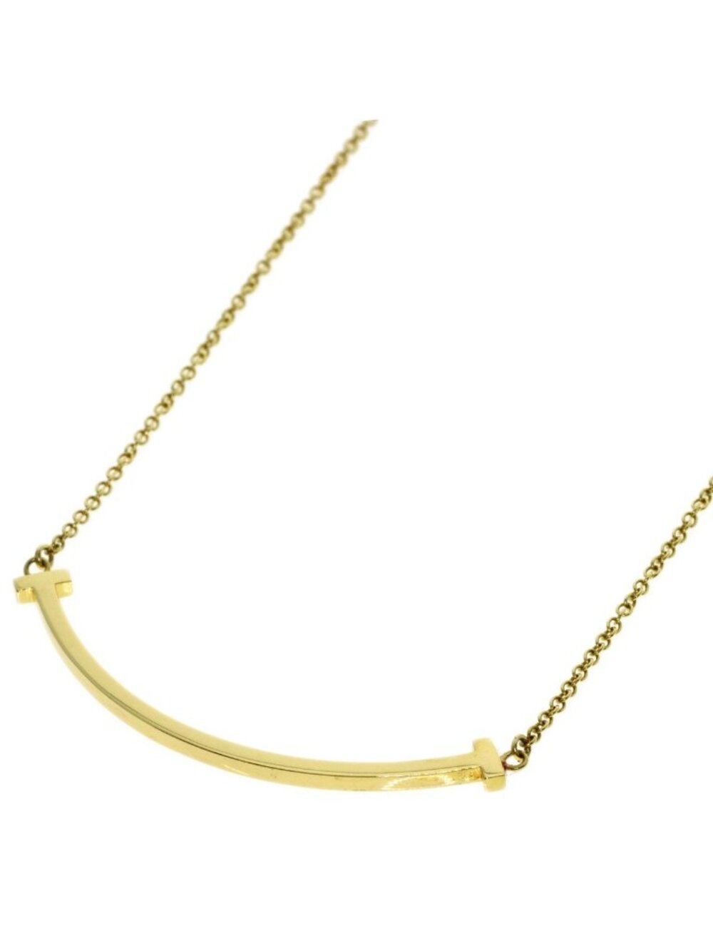 Tiffany & Co T Smile Small Necklace 18K Yellow Gold